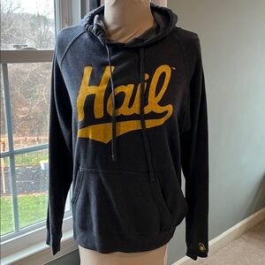 Michigan Hoodie with Yellow 'Hail' Graphic